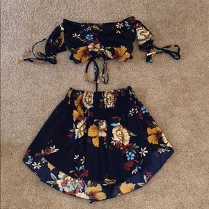 Romwe Two Piece short Set